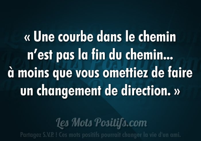 La trajectoire de votre vie