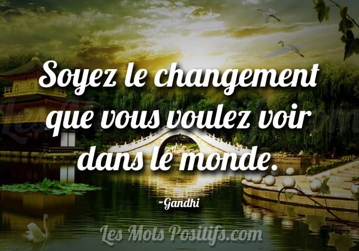 Le changement selon Gandhi