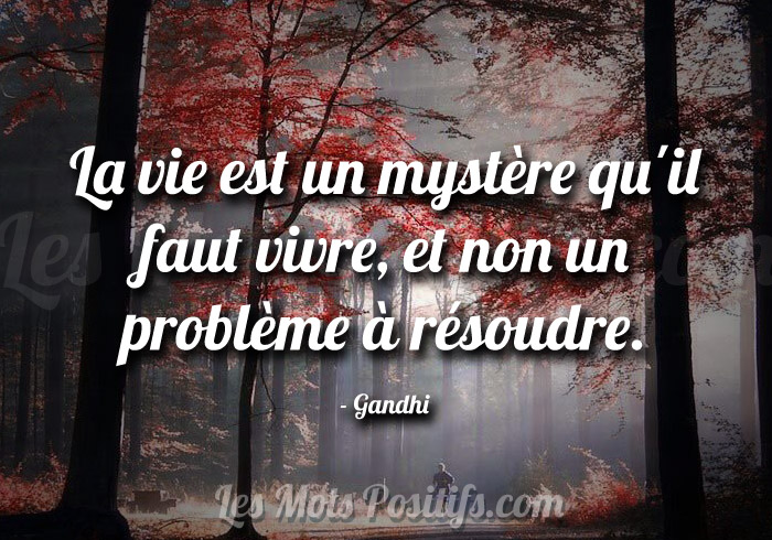 Citation Le mystère de la vie