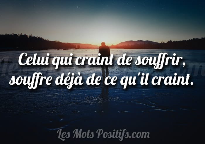 Citation La peur de souffrir