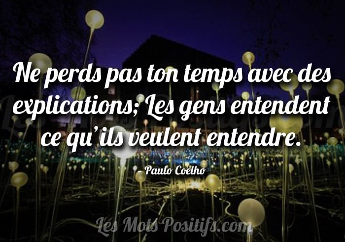 Citation Ne perds pas ton temps