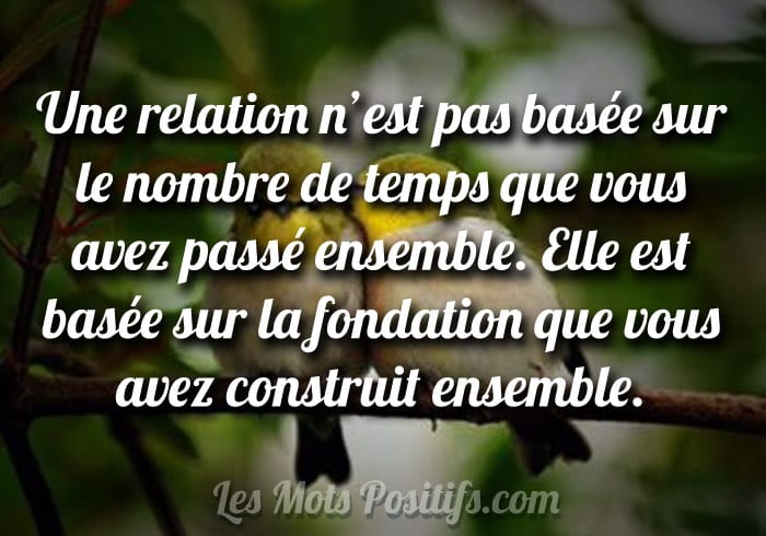 Citation La fondation d’une relation