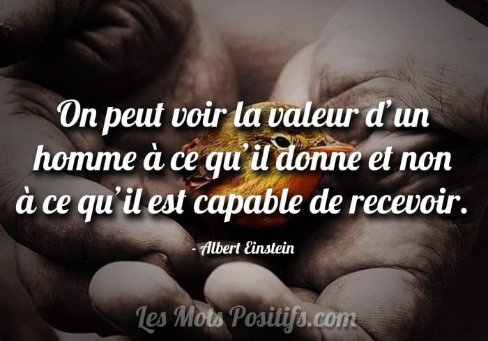 Citation La générosité selon Albert Einstein