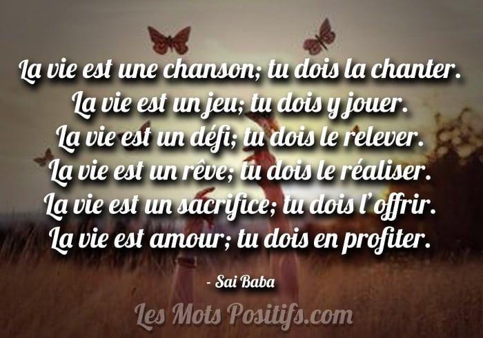 Citation La vie est …