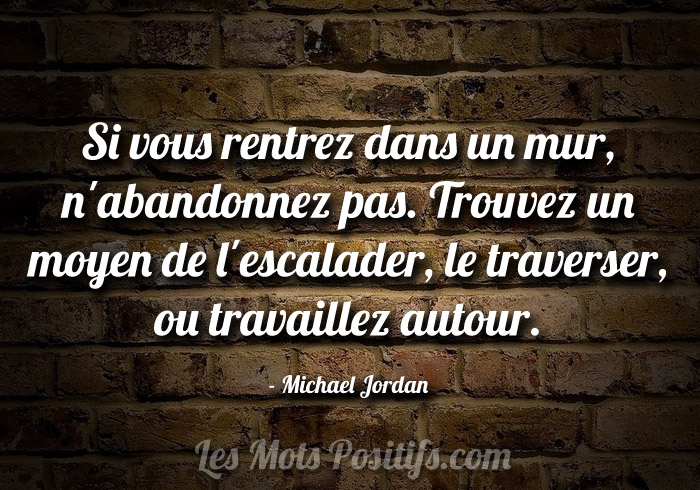 Les obstacles selon Michael Jordan