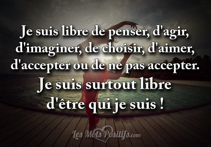 Citation Je suis libre