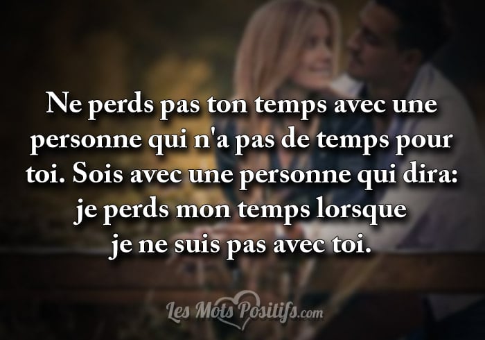 Citation Ne perds pas ton temps