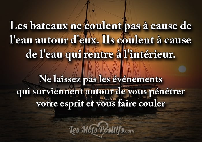 Citation Ne laissez pas les événements vous faire couler