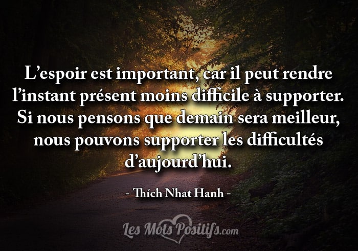 Citation L’espoir est important