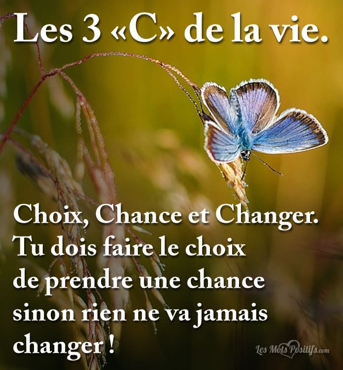 Citation Les 3 «C» de la vie.