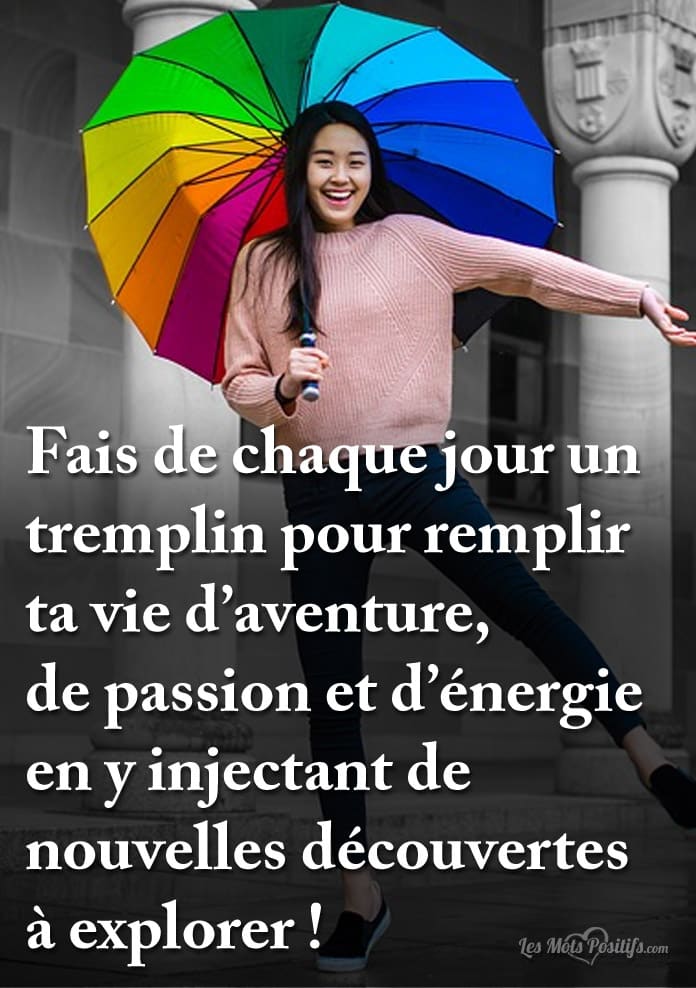 Citation Fais de chaque jour un tremplin