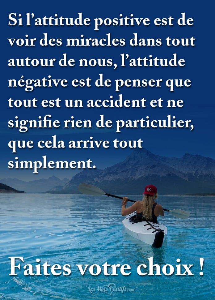 Citation Différence entre l’attitude positive et négative