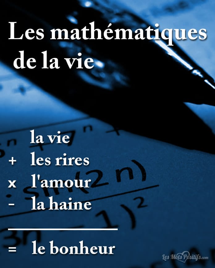 Citation Les mathématiques de la vie