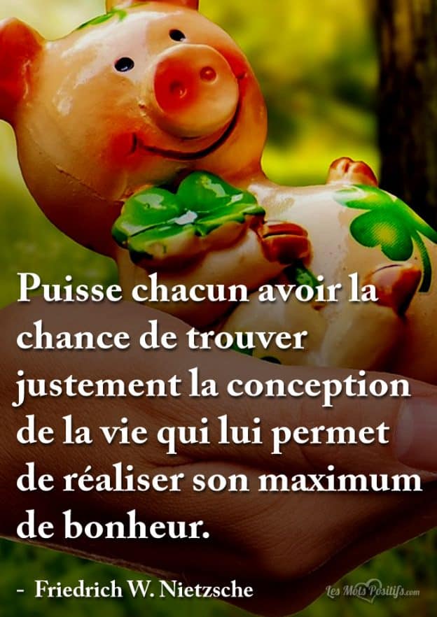 La chance de réaliser son maximum de bonheur Citations