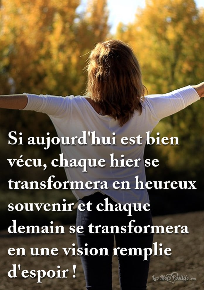 Citation Une vision remplie d’espoir !