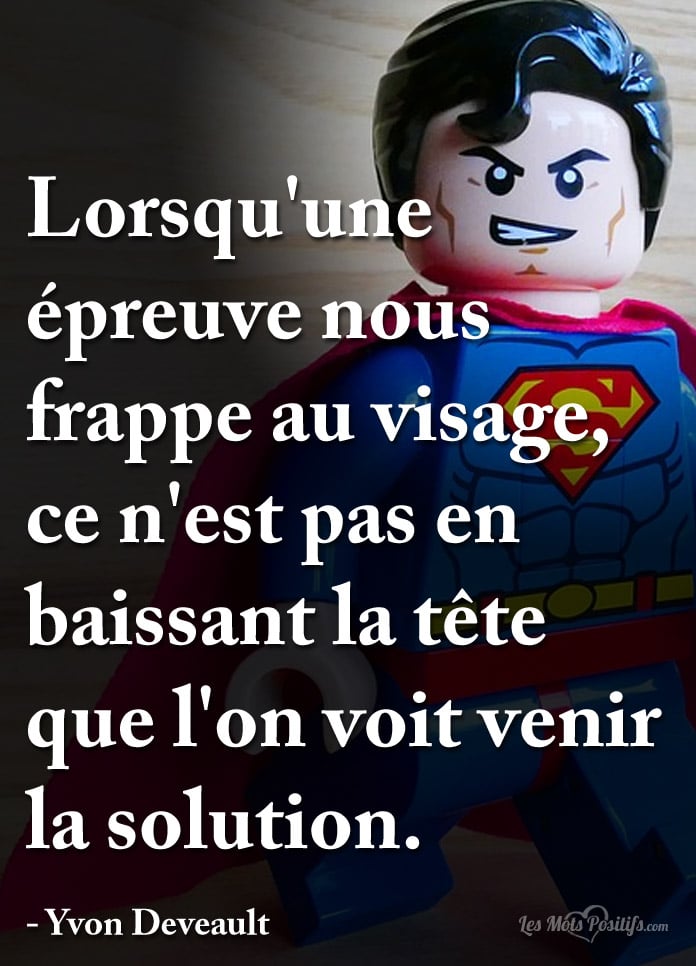 Citation Lorsqu’une épreuve nous frappe au visage