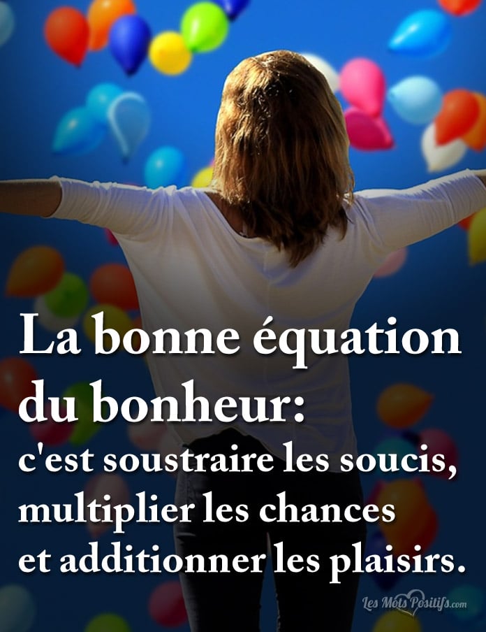 La bonne équation du bonheur