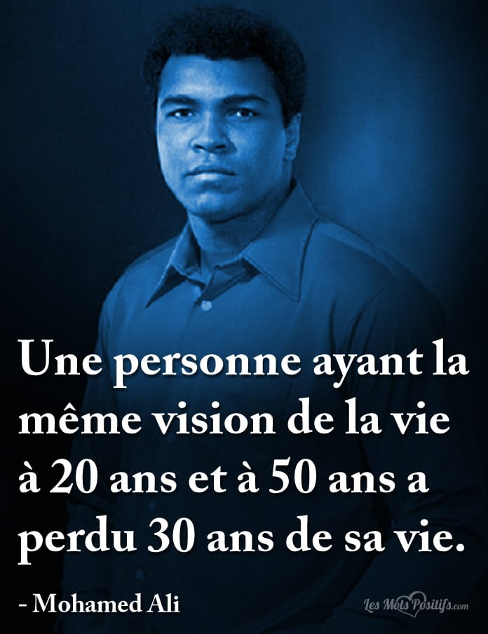 Citation La vision de la vie selon Mohamed Ali