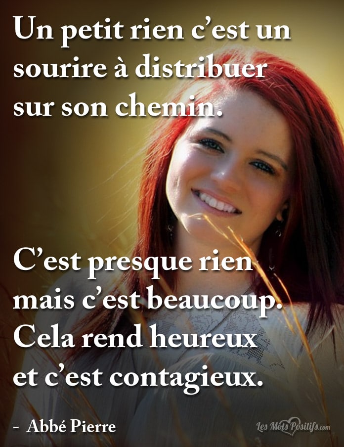 Citation Sourire à distribuer  sur son chemin