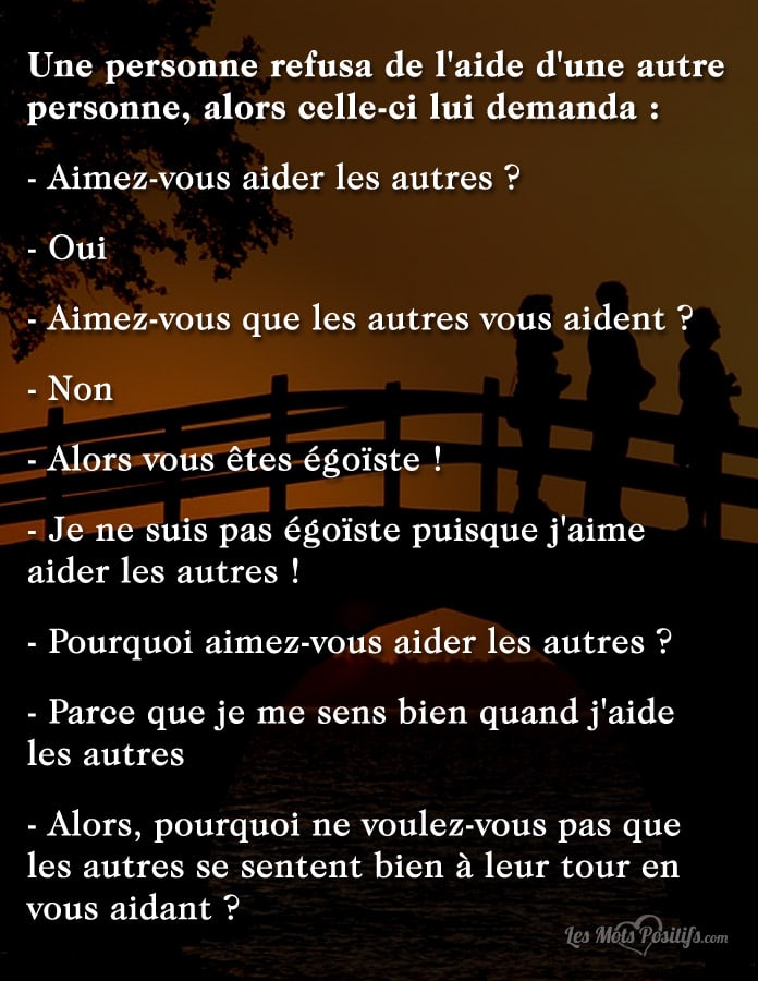 Citation Aimez-vous aider les autres ?