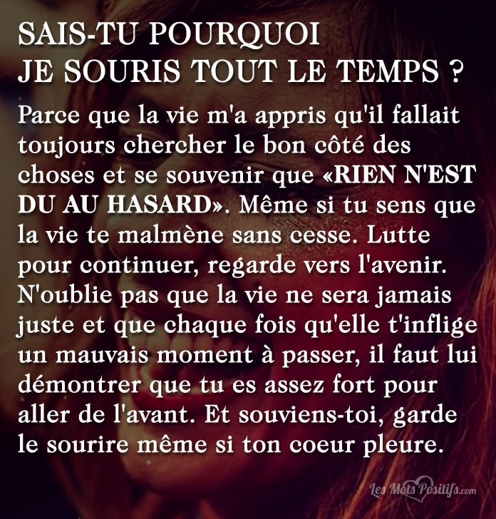 Citation Garde le sourire même si ton coeur pleure