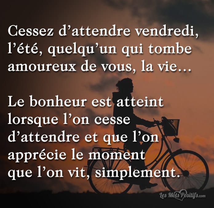 Citation Cessez d’attendre le moment parfais