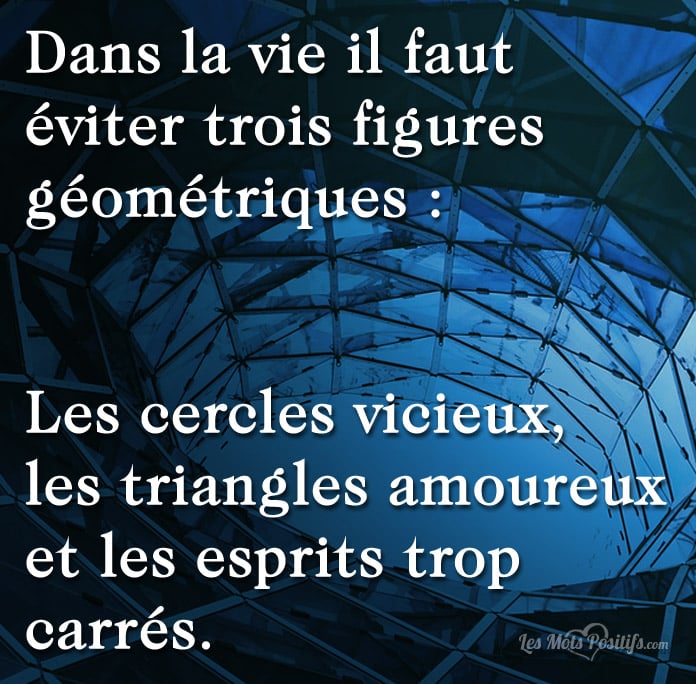 HUMOUR et vérité : Les trois figures géométriques qu'il faut éviter dans la vie ? Cerclevicieux