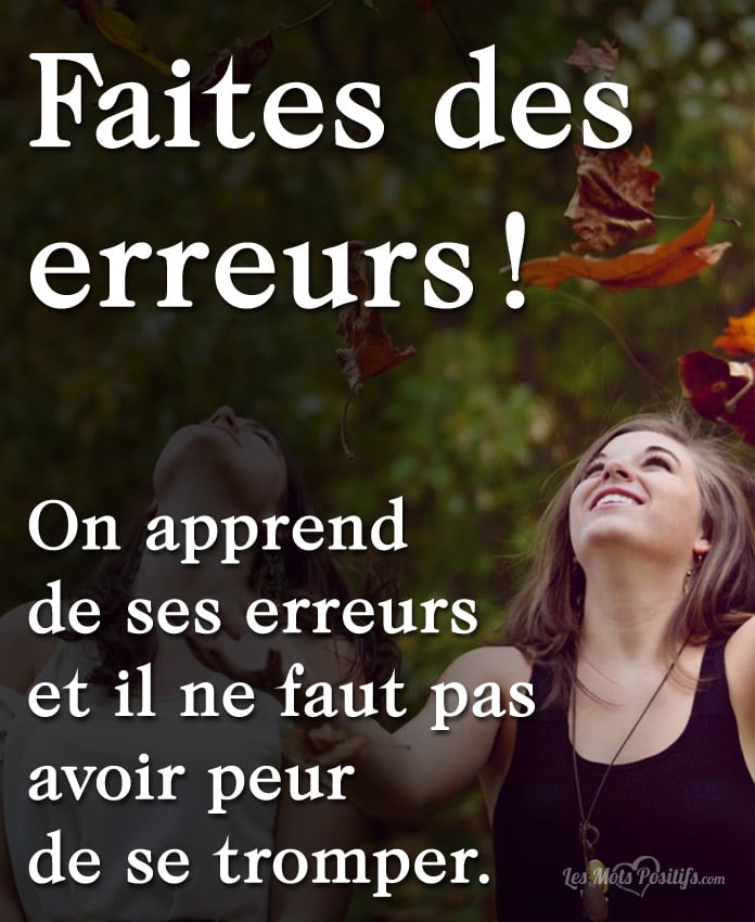 Citation Faites des erreurs !