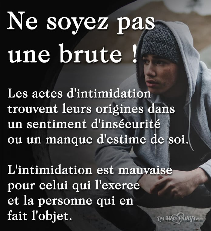 Citation Et Pensee Positive Sur Intimidation Les Mots Positifs Com