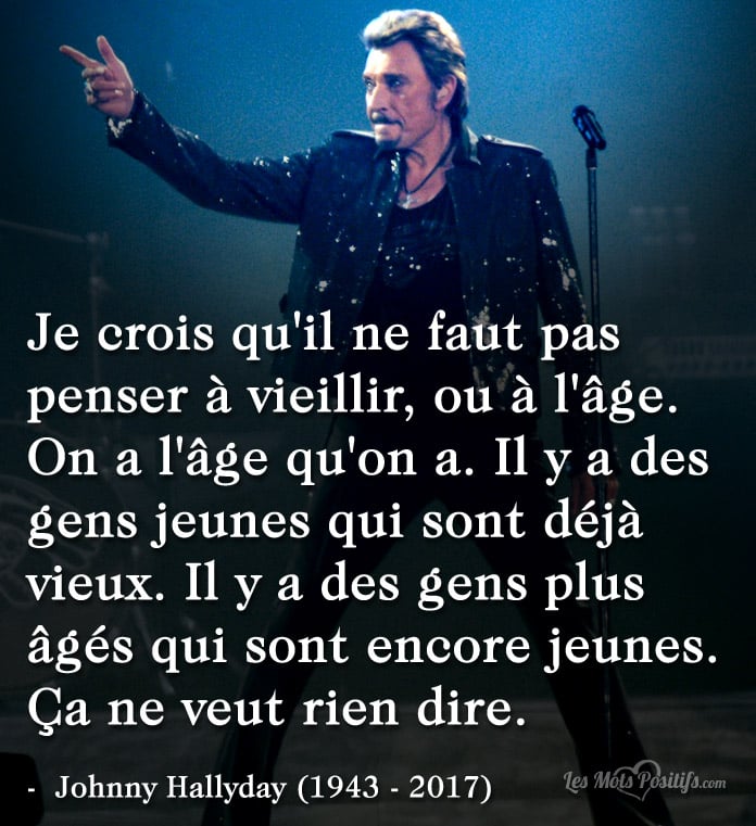 Citation Citation hommage à Johnny Hallyday