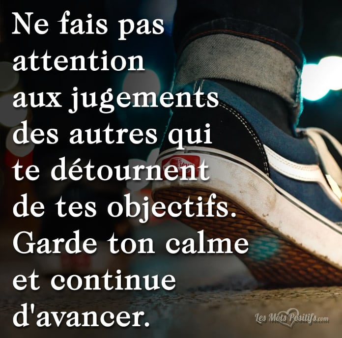 Citation Garde ton calme  et continue  d’avancer