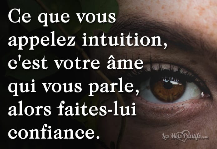 Citation Faites confiance à votre intuition