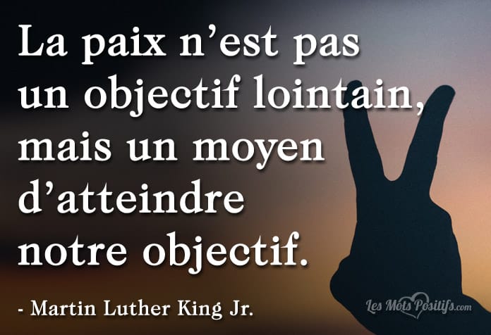 Citation La paix selon Martin Luther King