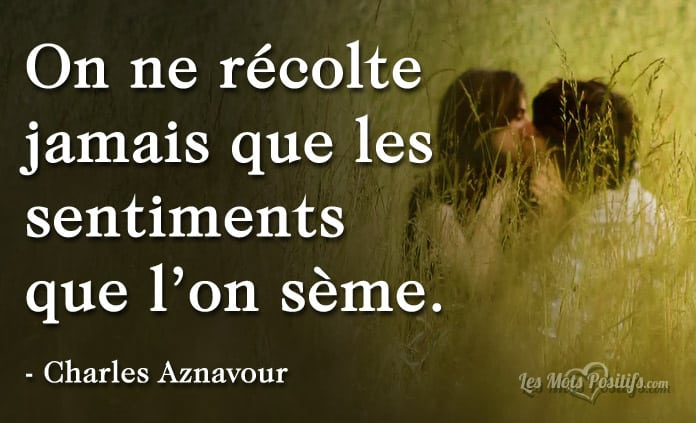 Citation de Charles Aznavour sur l’amour