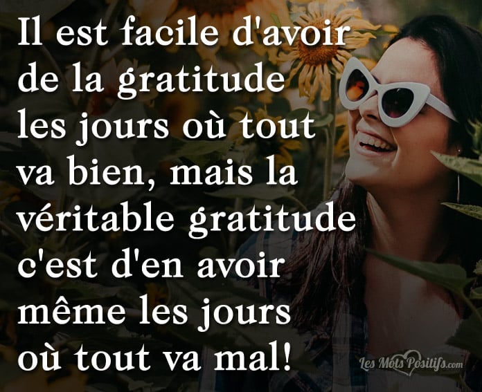 La véritable gratitude