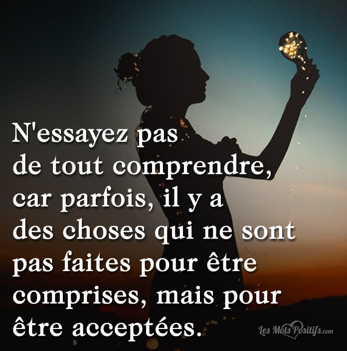 N Essayez Pas De Tout Comprendre Citations Et Pensees Positives Les Mots Positifs Com