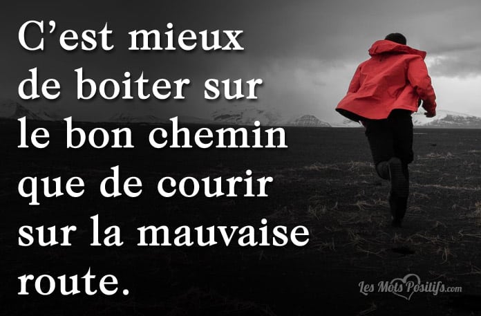 Citation L’important est d’aller dans la bonne direction