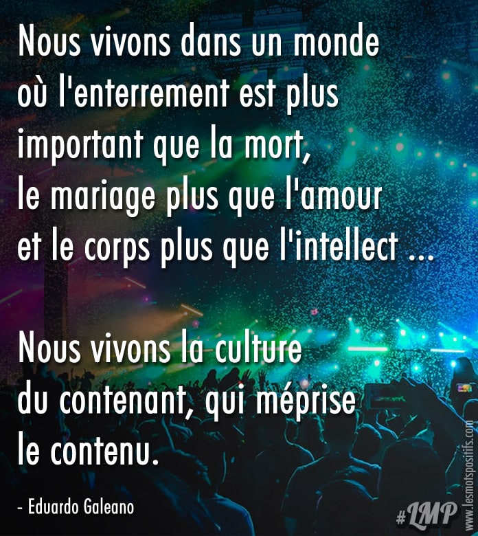 La culture du contenant qui méprise le contenu.