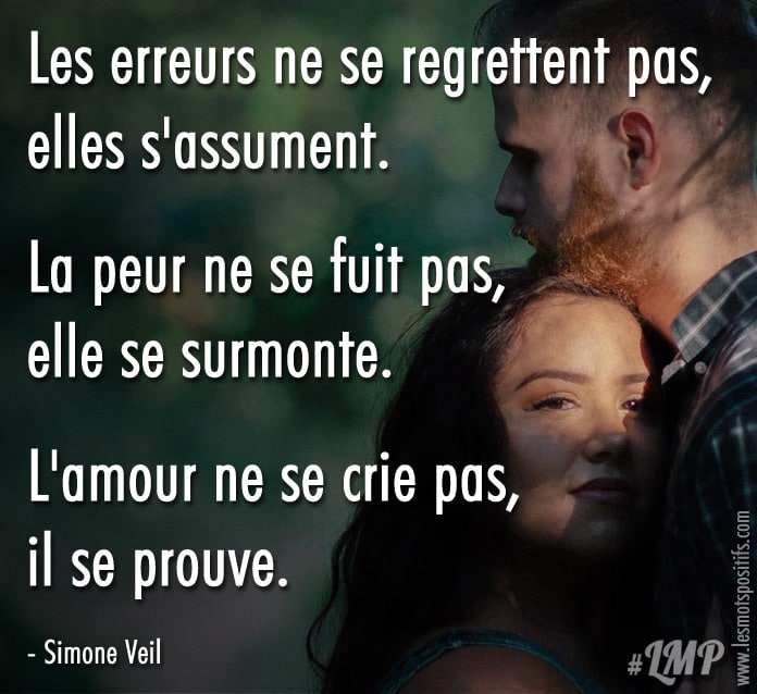 Les Erreurs La Peur Et L Amour Citations Et Pensees Positives Les Mots Positifs Com