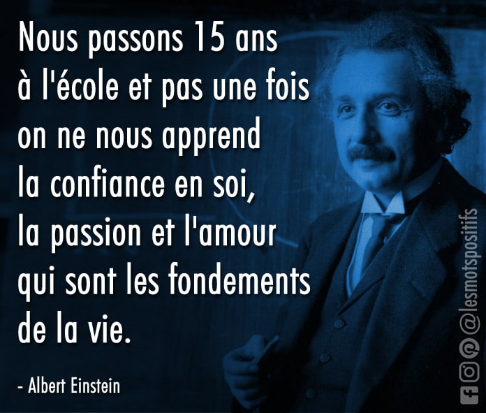 Citation La confiance en soi, un fondement de la vie selon Albert Einstein