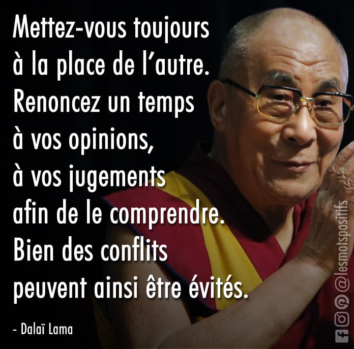 Citation L’empathie est la capacité de ce mettre à la place de l’autre pour le comprendre