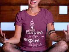 Tee-shirt pour femme idéal pour faire de la méditation