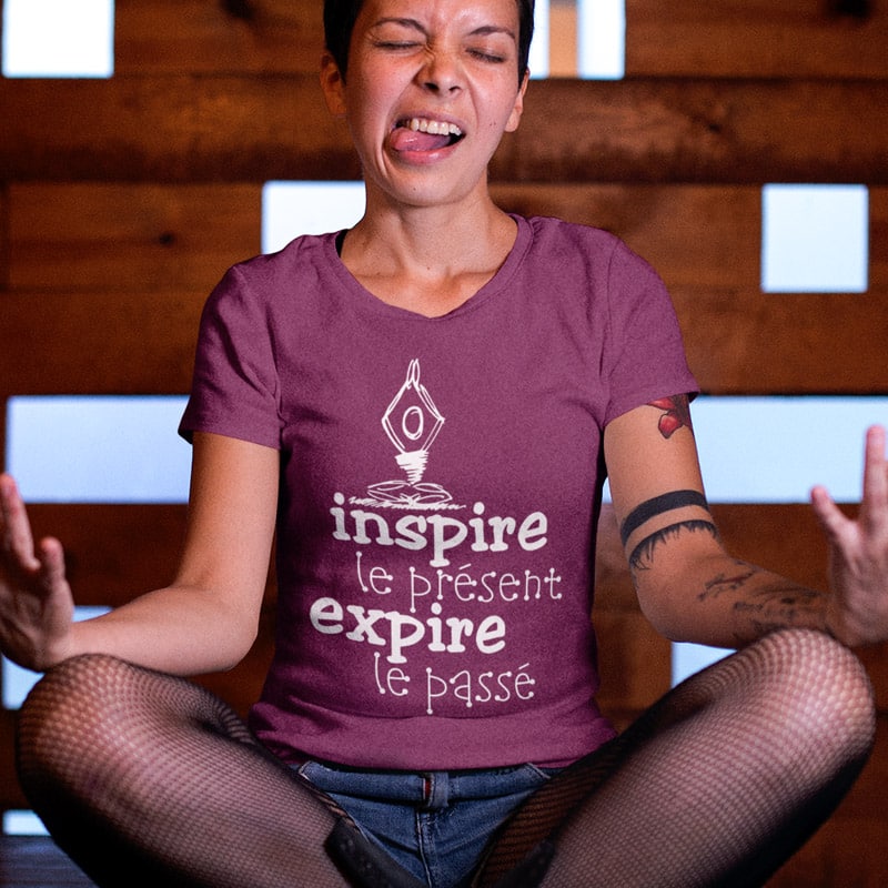 Tee-shirt pour femme idéal pour faire de la méditation
