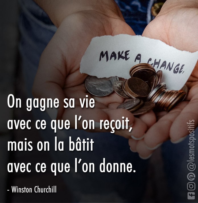 Citation La générosité selon Winston Churchill