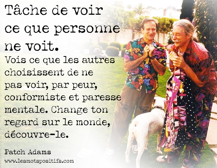 Citation 15 citations de Patch Adams pour voir ce que personne ne voit